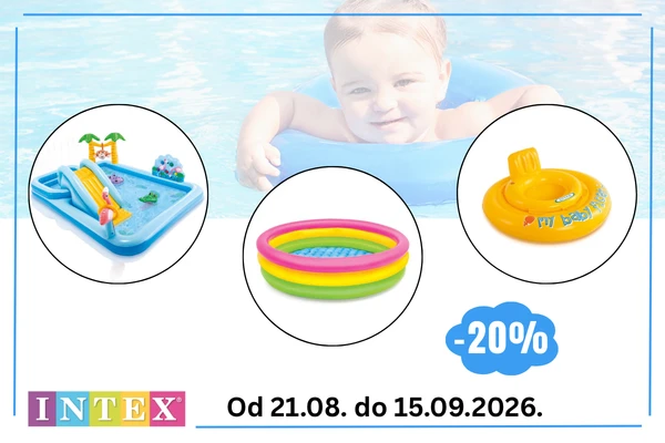 Intex bazeni, šlauf, dušeci - Akcija