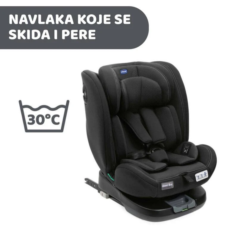 Chicco Unico Evo i-Size auto sedište Black, 40-150cm Isofix