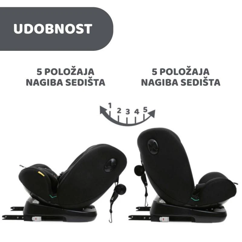Chicco Unico Evo i-Size auto sedište Black, 40-150cm Isofix