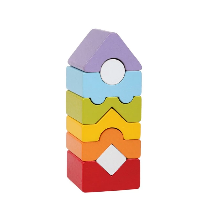 Cubika drvena igračka Kula, 8 elemenata