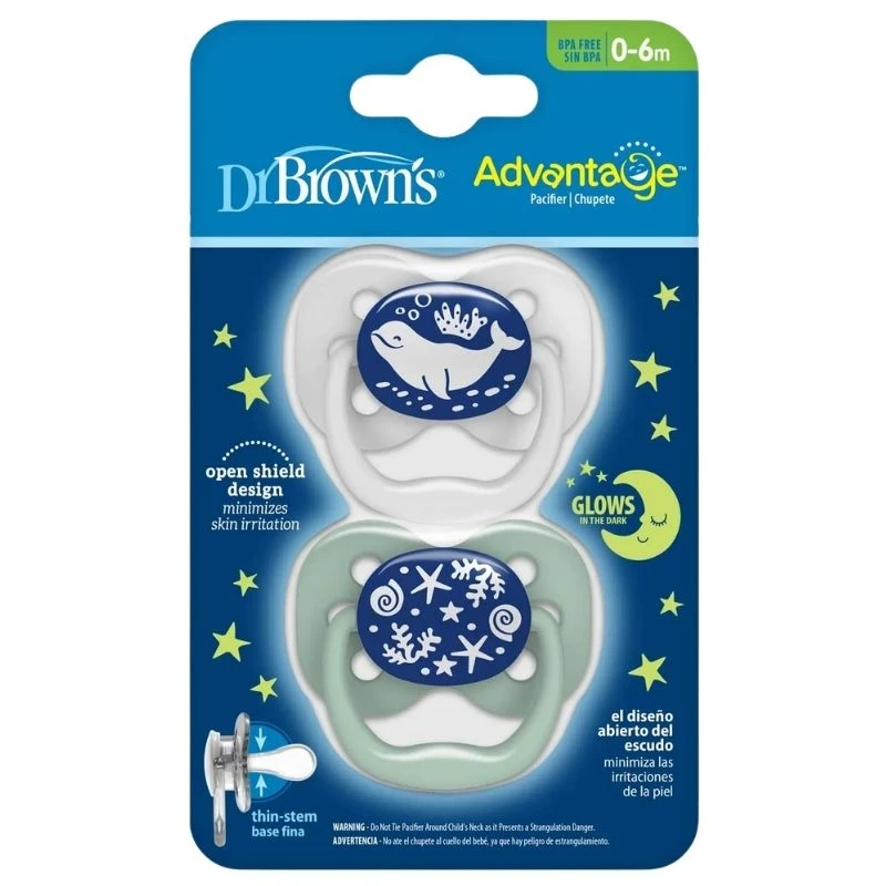 Dr Brown's svetleća varalica Advantage Blue, 0-6m