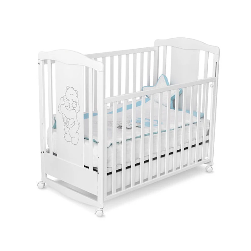 Krevetac za bebe sa fiokom Lux, Beli
