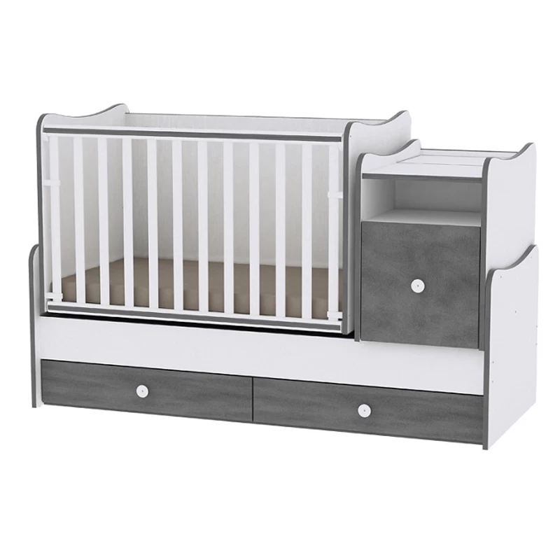 Lorelli drveni krevetac 5u1 trend Plus, White Vintage Grey