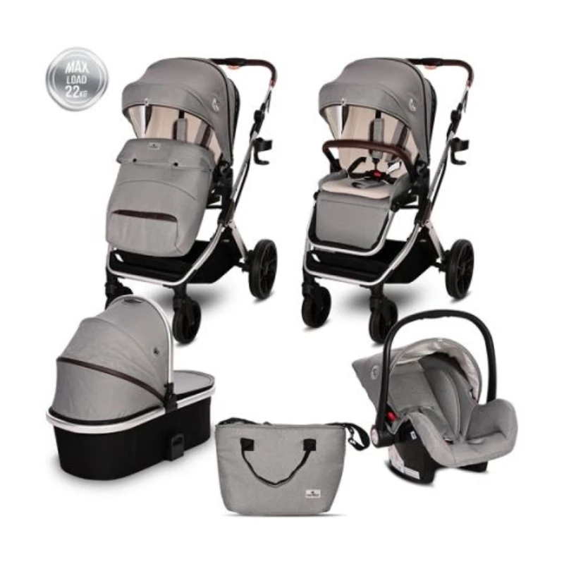 Lorelli kolica za bebe 3u1 Glory Opaline Grey, 0m+ 4Kids