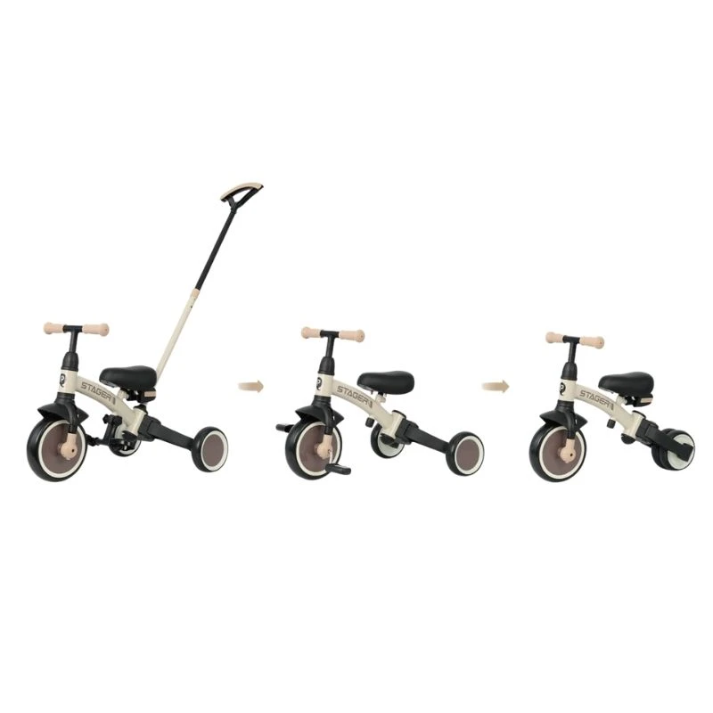 QPlay Stager tricikl za decu Black, 12m+