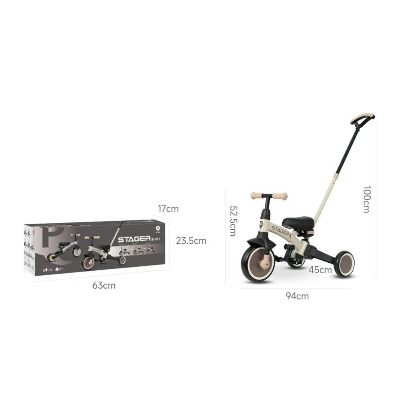 QPlay Stager tricikl za decu Silver, 12m+