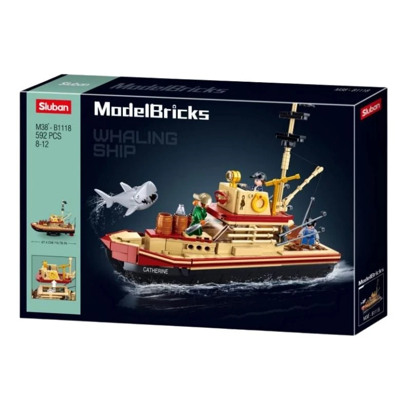 Sluban kocke Brod za pecanje sa ajkulom 592 kom