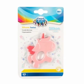 Canpol Babies silikonska glodalica Jednorog, 0m+