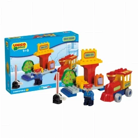 Androni Giocattoli Unico kocke za decu Železnička stanica, 18m+