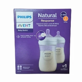 Avent Natural Response set plastičnih flašica za bebe 260 ml