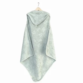 Textil peškir za bebe sa kapuljačom Alphabet Mint, 80x80 cm