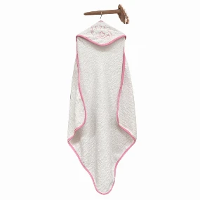 Baby Textil peškir za bebe sa kapuljačom Slonče Roze, 80x80 cm