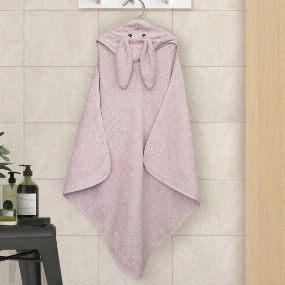 Baby Textil peškir za bebe sa kapuljačom Zeka Roze, 80x80 cm