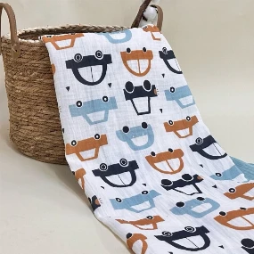 Baby Textil tetra pelena za bebe od muslina Autići, 2/1