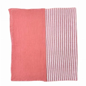 Baby Textil tetra pelena za bebe od muslina Prugice Roze, 2/1