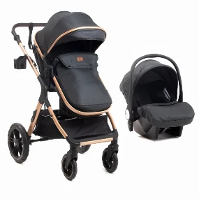 BBO Dory kolica za bebe set 3u1 Black, 0m+