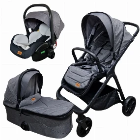 BBO MamaMia kolica za bebe 3u1 Grey, 0m+