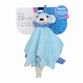 BBO Toys plišana igračka za bebe za laku noć Meda Blue, 0m+