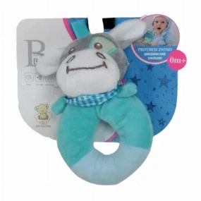 BBO Toys plišana zvečka za bebe Magare Mint, 0m+