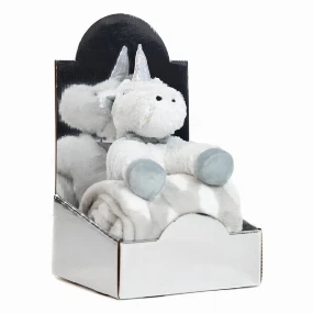 BBO set plišana igračka + ćebence Grey Unicorn