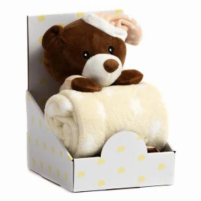 BBO set plišana igračka + ćebence Sleeping Bear Beige