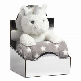 BBO set plišana igračka + ćebence Unicorn