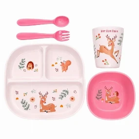 BBO set za hranjenje bebe 5 delova Pink Deer