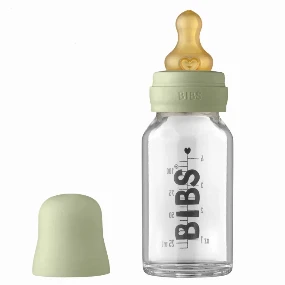 Bibs Complete Set staklena flašica za bebe 110ml, Sage