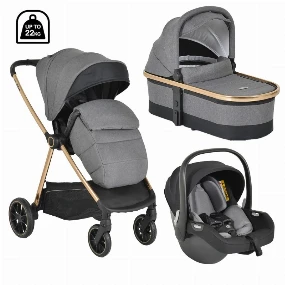 Cangaroo Hydra kolica za bebe 3u1 Grey, 0m+