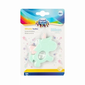 Canpol Babies silikonska glodalica Jednorog, Green 0m+