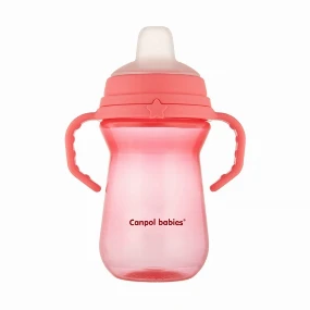 Canpol Babies šolja sa silikonskim kljunom 250ml, Roze
