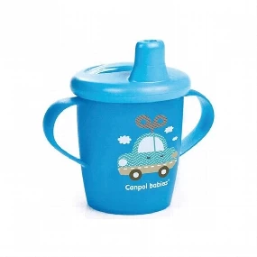 Canpol šolja za bebe Non Spil Toys Blue 250ml, 12m+