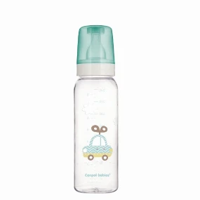 Canpol Baby staklena flašica 240ml Green, Print