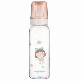 Canpol Baby staklena flašica 240ml Pink, Print