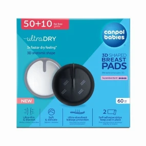 Canpol Baibes tuferi za grudi 3D ultra upijajući 60kom, Black