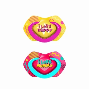 Canpol silikonska varalica Neon Love Purple Pink, 0-6m