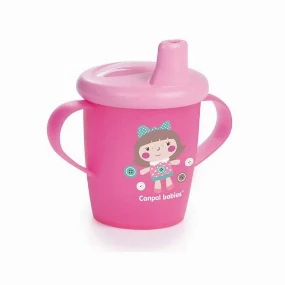 Canpol šolja za bebe Non Spil Toys Pink, 250ml, 12m+