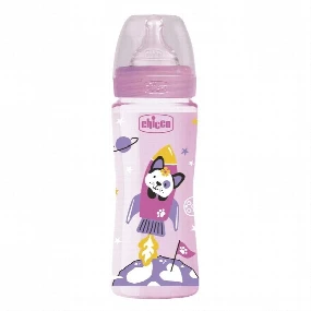 Chicco WB plastična flašica za bebe 330ml, Roze