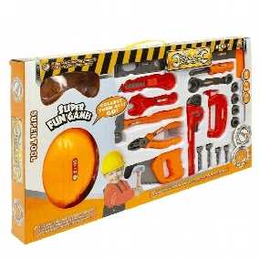 Dečija igračka za dečake Alat set sa šlemom, 21 deo