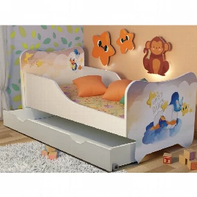 Krevet za decu sa fiokom Happy Kitty - Duck, 160 x 80