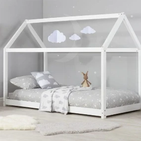 Dečiji krevet Kućica sa dušekom Beli, 190 x 90 cm