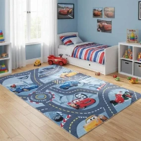 Dečiji tepih za dečake Auto trke 140x220 cm