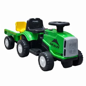 Dečiji traktor na akumulator sa prikolicom Mini Farmer Zeleni