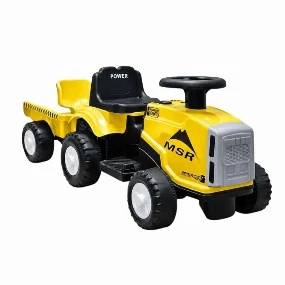 Dečiji traktor na akumulator sa prikolicom Mini Farmer Žuti