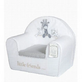 Deksi foteljica za decu Tri drugara, White - Grey