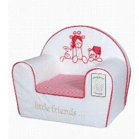 Deksi foteljica za decu Tri drugara, White - Red
