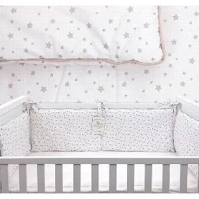 Deksi ogradica za krevetac Tri Drugara Zvezdice, Bež