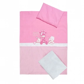 Deksi posteljina navlaka Tri drugara, Roze