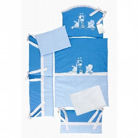 Deksi posteljina za kolevku Tri drugara, Plava