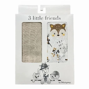 Deksi tetra pelena za bebe Meda Bež, 80 x 80 cm